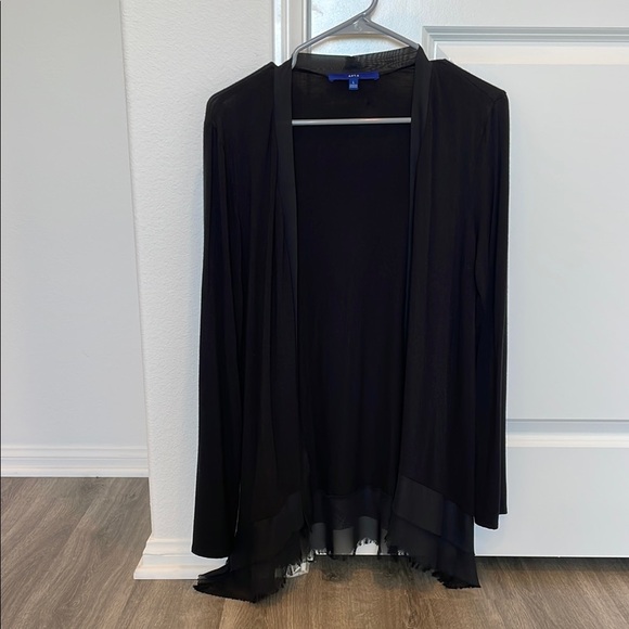 Apt. 9 black raw hem cardigan - Picture 1 of 4